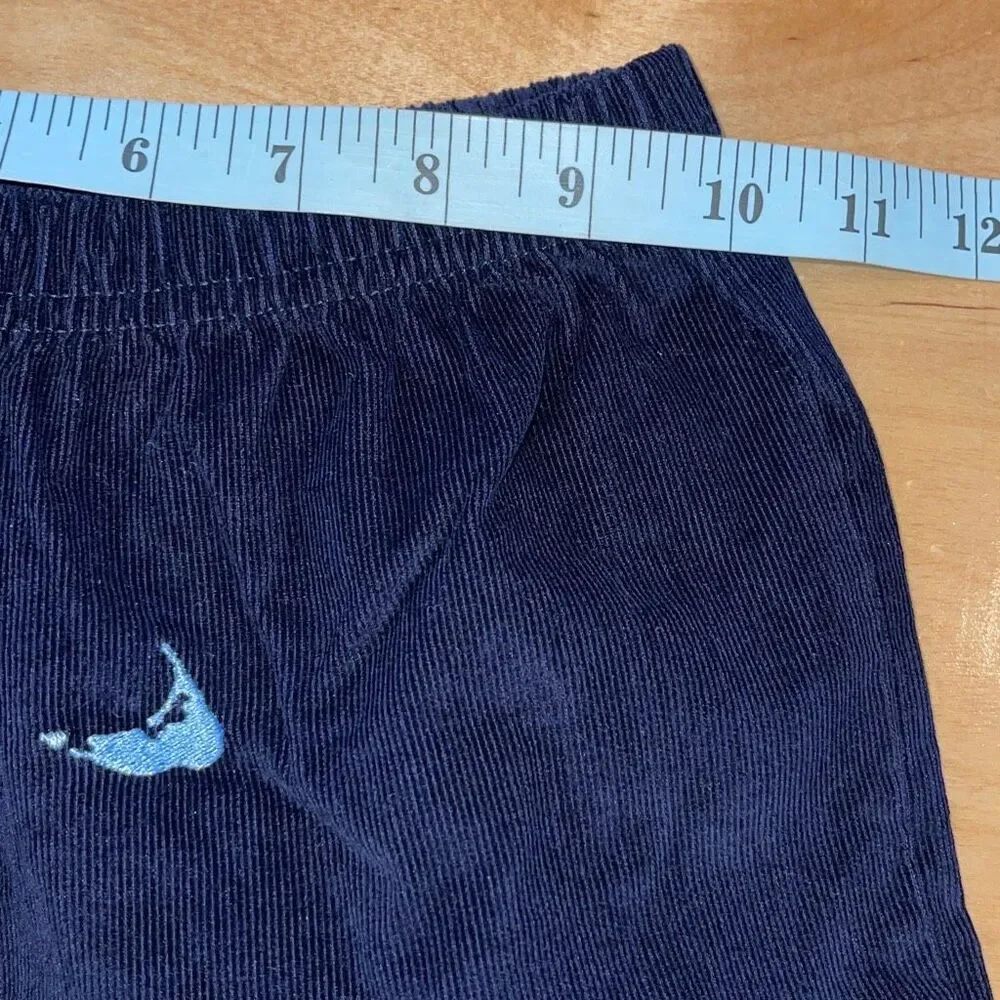 Luigi Kids 100% Cotton Elastic Waist Embroidered Corduroy‎ Pants Cape Cod Blue 7
